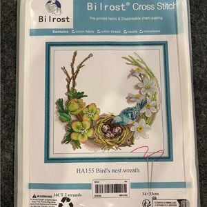 Bilrost #HA155 Bird's Nest Wreath Cross Stitch Kit New